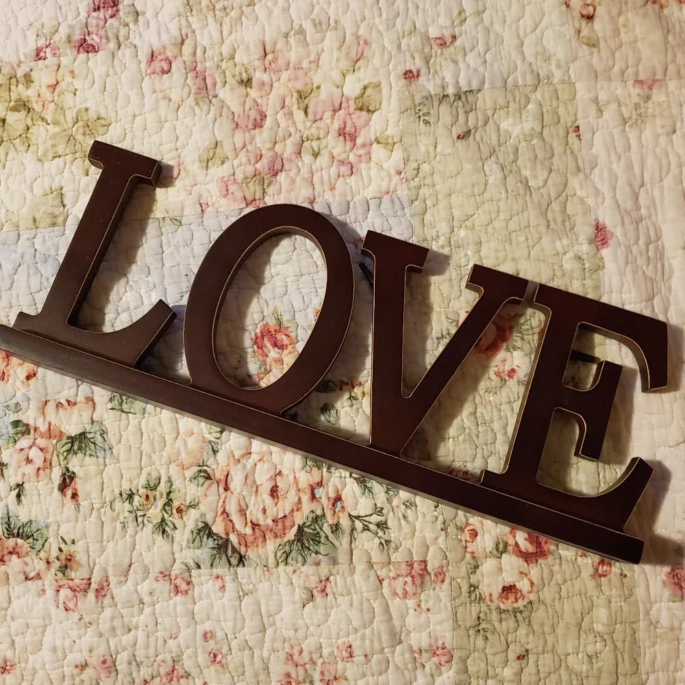 LOVE Wooden Photo / Card Holder Home Decor